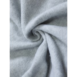 Letter Print Kangaroo Pocket Hoodie, Casual Long Sleeve Drawstring Hoodies Sweatshirt, Women's Clothing